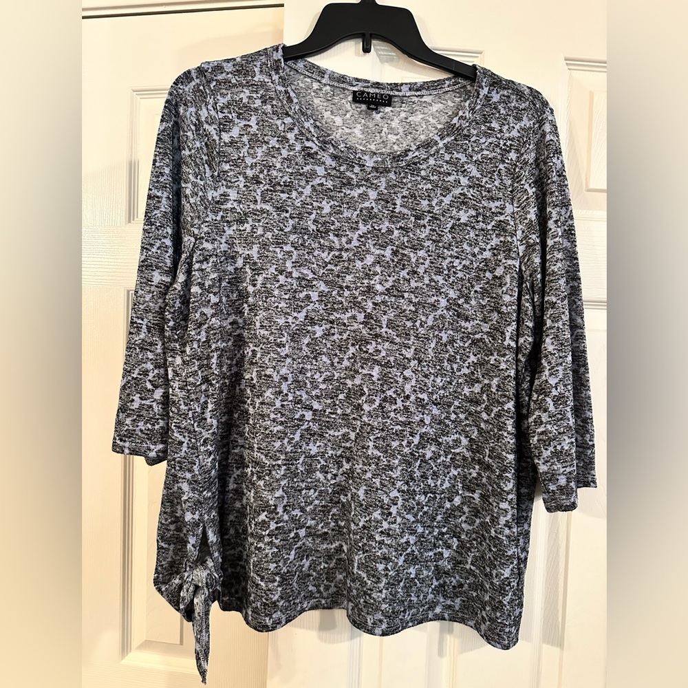 Cameo light blue leopards print